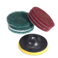 Tampon de ponçage de 10 mm avec outils abrasifs pour meule de polissage de fibre ronde de 6 pièces de 100 mm