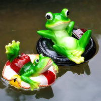 Étang flottant Décor De Simulation En Plein Air Résine Piscine Mignonne Pelouse Grenouille Décorations Ornement Jardin A