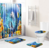 Tapis antidérapants européens de style baleine marine étoiles de mer