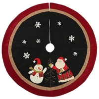 Tapis darbre de Noël Tapis rond de bande dessinée Nouvel an Décorations de maison Décorations de Noël
