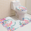 Tapis de bain 3pcs ensemble tapis de piédestal antidérapant tapis de salle de bains tapis de conception de mousse à mémo