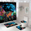 Tapis de chauve-souris de couverture de tissu de polyester imperméable de toilette de rideau de douche de salle de bains