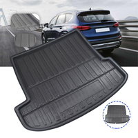 Tapis de coffre arrière de voiture anti-rayures résistant aux produits chimiques pour Hyundai Santa Fe 2019