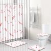 Tapis de douche antidérapant pour tapis de salle de bain,  tapis de bain,  rideau de douche et crochets