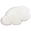 Tapis de forme de nuage blanc cheveux ressemblant à de la laine tapis de sol de style moderne simple pour la décoration