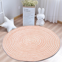 Tapis de sol antidérapant pliable tapis rond décorations de salon maison moderne
