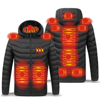 TENGOO® 11 zones veste chauffante hommes 3 modes ajuster manteau chauffant électrique veste à capuche thermique pour Spo