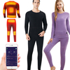 TENGOO téléphone APP contrôle hiver chauffage sous-vêtements ensemble USB Batterie alimenté chauffé thermique hauts pant