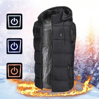 TENGOO unisexe 3 vitesses vestes chauffantes USB vêtements thermiques électriques 2 places chauffage hiver gilet chaud m