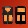 TENGOO Unisexe Gilet Chauffant Intelligent 3 Vitesses Chauffage USB Gilets Thermiques Électriques 5 Places Réchauffeur D