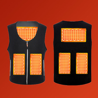 TENGOO Unisexe Gilet Chauffant Intelligent 3 Vitesses Chauffage USB Gilets Thermiques Électriques 5 Places Réchauffeur D