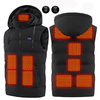 TENGOO 11 Zones Vestes Chauffantes Unisexe 3 Vitesses Gilet Chauffant Manteau USB Électrique Vêtements Thermique À Capuc