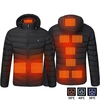 TENGOO HJ-09 Hommes 9 Zones Veste Chauffante USB Hiver Extérieur Chauffage Électrique Vestes Chaud Sprots Manteau Thermi