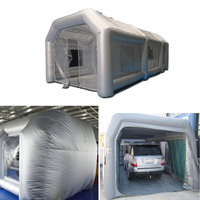 Tente gonflable de poste de travail de voiture de cabine de pulvérisation de peinture 220V avec le ventilateur + les kit