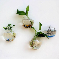 Tenture créative Tenture en verre transparent salon hydroponique Home Decor