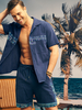 Tenues deux pièces à manches courtes à motif ethnique pour hommes