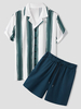 Tenues"idiennes deux pièces boutonnées à col à revers pour hommes