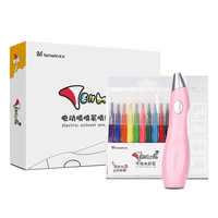 Tenwin 8084 stylo aquarelle aérographe électrique ensemble stylo de dessin dart lavable pour enfants apprenant des