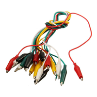 Test diy 42cm 10pcs pinces crocodile électrique conduit alligator double extrémité pinces crocodile clip roach fil caval