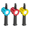 Tete a double tete de coupe en métal Nibbler Drill Attachment Outil de coupe des metaux avec étui rouge or bleu