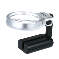TH7006 Loupe de bureau multifonctionnelle loupe à main avec lampe de bureau légère LED Angle réglable pour la lecture
