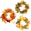 Thanksgiving automne récolte guirlande feuille dérable feuilles guirlande guirlande avec bande de lumière décoratio
