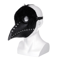 The Plague Doctor Mask Black Latex Gothic Steampunk Bec doiseau