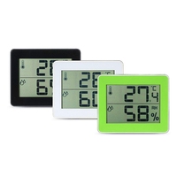 Thermomètre à affichage numérique TS-E01 Thermomètre Hygromètre Thermomètre de bureau noir / blanc / jaune-vert 0 ℃ -50