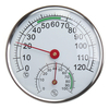 Thermomètre / hygromètre dacier inoxydable pour le mètre dhumidité de la température ambiante de sauna