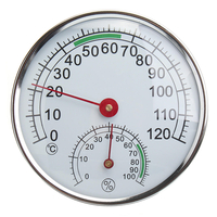 Thermomètre / hygromètre dacier inoxydable pour le mètre dhumidité de la température ambiante de sauna