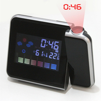 Thermomètre numérique à projection A84503 Snooze Alarm Clock LCD Thermomètre météo pour écran daffichage