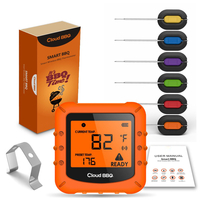 Thermomètre numérique bluetooth intelligent sans fil avec 6 sondes faisant cuire le barbecue pour iOS et Android