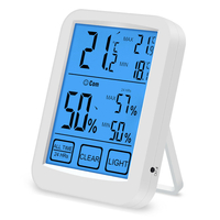 Thermomètre numérique multifonctionnel domestique hygromètre rétroéclairé écran tactile lumineux compteur de température