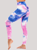 Tie-dye Imprimé Aléatoire Taille Haute Slim Sport Yoga Legging Décontracté Pour Femme