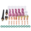 Tige de gaz Stubby TIG de soudure de TIG de 49pcs Kit de tasse de Pyrex 10 pour la flamme de Tig WP-17/18/26