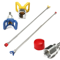 Tige dextension de pointe de pistolet de pulvérisateur de peinture sans air 100 cm avec protection de pointe bleue