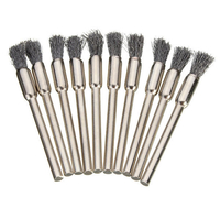 Tige doutil de tasse de brosse de roue de fil dacier rotatoire de 10 pièces 3mm pour la soudure de rouille de