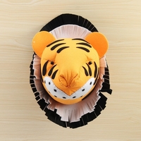Tigre 3D feutre tête danimal mur chambre fête danniversaire Noël oeuvre autocollant enfants chambre pépinière