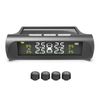 Tire Pressure Monitoring System Solar Powered TPMS for RV and Trailers TPMS with LCD Display 4 Sensors Real-Time Pressur