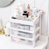 Tiroir de rangement en plastique Boîte de rangement cosmétique antipoussière Maquillage Organisateur de bureau Étagère d