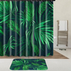 Tissu imperméable de rideau de douche de plantes tropicales avec lanneau de crochets tapis de tapis de salle de bai