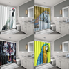 Tissu imperméable paysage salle de bain panneau de rideau de douche transparent et tapis de bain couverture de toilette