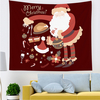 Tissu suspendu de noël personnalisé rouge père noël chevet photographie fond tissu mur chevet décoration tapisserie