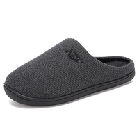 Tissu tricoté confortable pour hommes antidérapant Soft Pantoufles chaudes en coton à la maison