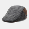 Tissu tricoté pour hommes couture rétro mode garder au chaud en automne et en hiver béret béret bonnet plat