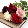 Tissu unique rose artificielle faux bouquet de fleurs fête de mariage décoration de la maison