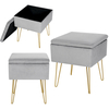 Tissu velours stockage Cube tabouret de Table à thé créatif Soft fer Art chaise repose-pieds siège maison chambre fourni