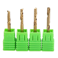 Titanisé 3.175mm carbure CNC seul flûte Spirale bits fraise coupe 12mm / 15mm / 17mm / 22mm CEL