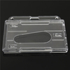 Titulaire de 3card horizontale insigne transparent clair couverture rigide en plastique multi-id