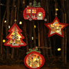 Étoile de noël pendentifs en bois ornements décor darbre ornements de noël pendentif en bois creux ornements de voi